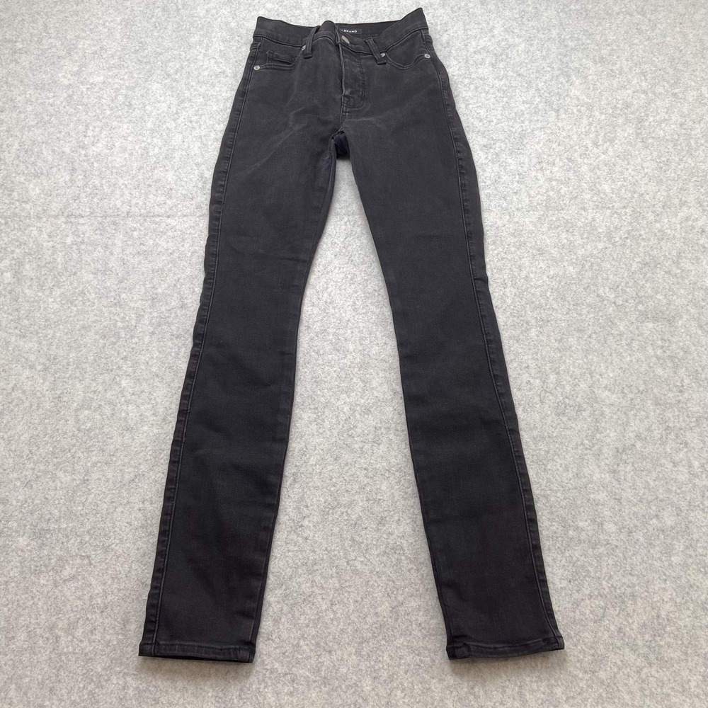 Lucky Brand Skinny Jeans Womens 24 (23x28) Black Charcoal Stretch Denim